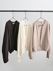 unfil (アンフィル)　STRETCH ORGANIC COTTON CREW-NECK C/D (クルーネック・カーディガン)