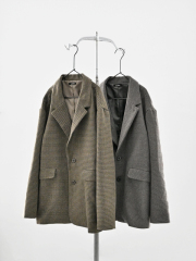 maillot (マイヨ)　"mature" チェック・2ボタンジャケット