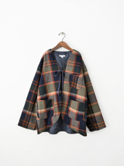 ENGINEERED GARMENTS (エンジニアードガーメンツ)　Cutaway Jacket（チェック柄・クルーネックジャケット）