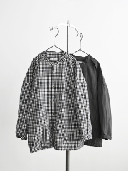 prit (プリット)　コットンリネン・スタンドカラービッグシャツジャケット