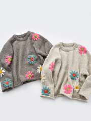 ≪Special Order≫ ONE FIFTH (ワンフィフス)　ラグランセーター - Flower