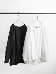 mizuiro ind (ミズイロインド)　ドローストリング・クルーネックプルオーバー