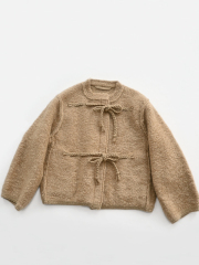 unfil (アンフィル)　MOHAIR & SHETLAND WOOL JUMBO LOOP KNIT JACKET (ニットジャケット)
