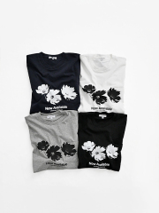 ENGINEERED GARMENTS (エンジニアードガーメンツ)　Printed Cross Crew Neck L/S T-shirt（プリント長袖Tee）