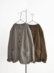 Vas-y Lentement (ヴァジーラントモン)　コーデュロイ・ノーカラージャケット