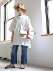 ≪Special Order≫ dahl'ia (ダリア)　フロントギャザー・リメイク BIG Tee (全4色)