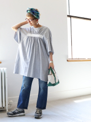 【70%OFF】 ≪Special Order≫ dahl'ia (ダリア)　フロントギャザー・リメイク BIG Tee (全4色)