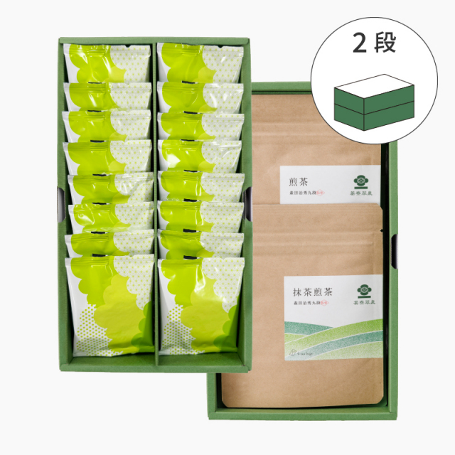 みどりのちいさなお月さん 16枚／お茶ティーバッグ（4袋入） 2個