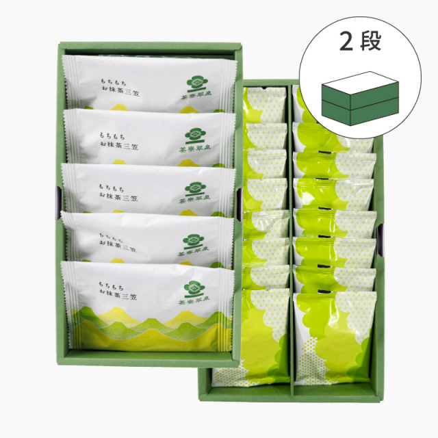 もちもちお抹茶三笠 5個／みどりのちいさなお月さん 16枚