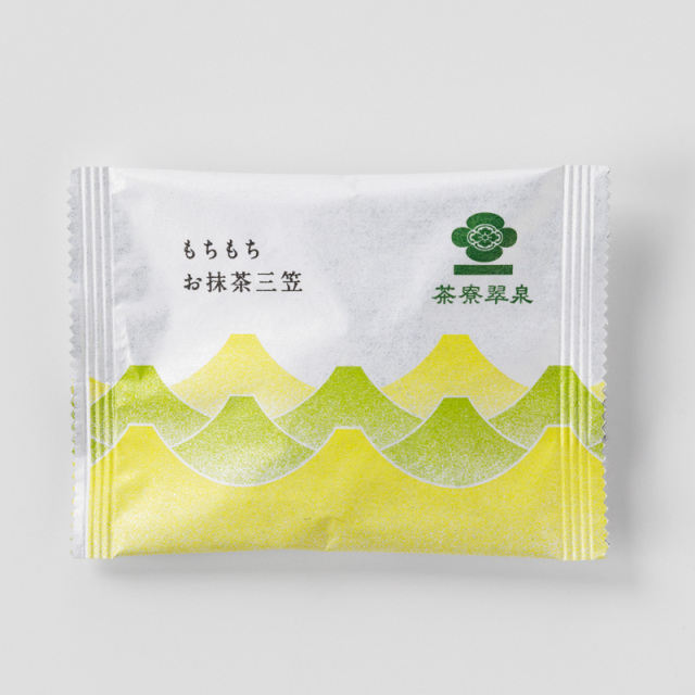 もちもちお抹茶三笠 パッケージ