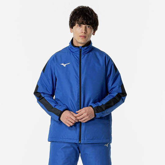 ミズノ MIZUNO ウインドブレーカー  中綿ウォーマーシャツ サーフブルー ミズノ MIZUNO ウインドブレーカー 中綿ウォーマーシャツ サーフ