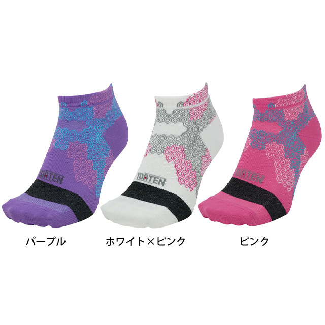 IDATENハニカムテーピングソックスショート丈 190102