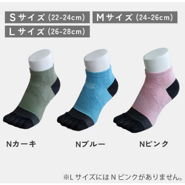 IDATEN 5本指ハニカムテーピングソックスショート丈 Nカラー ID190205