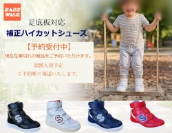 【予約】補正ハイカットシューズ｜足底板対応｜15～24cm｜品番：SW-420N