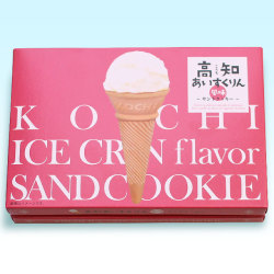 高知 アイスクリン・サンド クッキー　（観光地で人気・あいすくりん風味のお菓子）