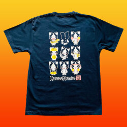 カツオにゃんこ・Tシャツ（ネイビー）・高知のご当地キャラ