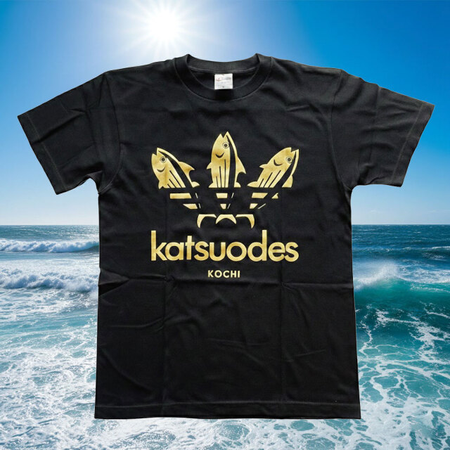 鰹Tシャツ - katsuodes(かつおです)・金（ゴールド）