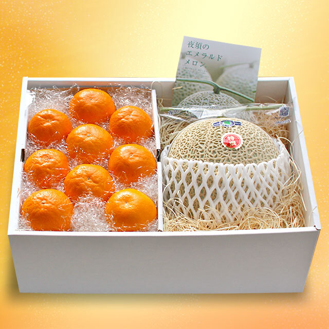 エメラルドメロン1玉と山北みかんセット