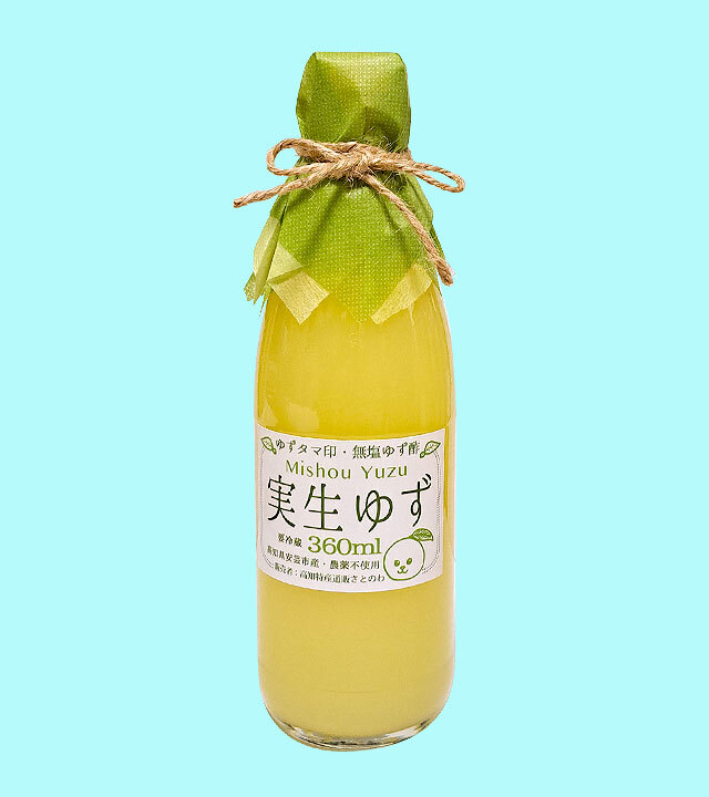 ゆずタマ印の実生柚子360ml（無塩 ゆず酢）
