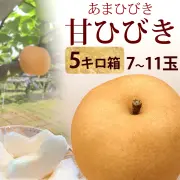 甘ひびき・秀品・5kg・7玉～11玉前後入・厳選農家のあまひびき・梨（なし）産地直送