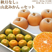 秋月 梨（あきづき なし）と山北みかん（雨よけ・満天）のセット・A【送料無料（関東～九州）】