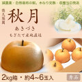 【木なり完熟・もぎたて】秋月（あきづき）・秀品・2kg・約4～6玉入り