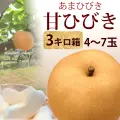 甘ひびき・秀品・3kg・4玉～7玉前後入・厳選農家のあまひびき・梨（なし）産地直送