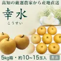 幸水（こうすい）梨・秀品5kg・10～15玉入り・厳選農家のもぎたて・産地直送