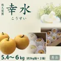 幸水梨（こうすいなし）・秀品・5.4～6kg（中箱×2箱セット）・12～18玉・徳久梨園・もぎたて・産地直送