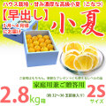 【早出し】土佐小夏・ハウス栽培品・上物（家庭用兼ご贈答用）・中箱（約2.8kg）・小粒２Sサイズ・温室育ちの高級小夏（こなつ）
