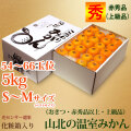 山北温室みかん（おきつ系品種・赤秀品・ご贈答ハウスみかん）ギフト用・約5kg・化粧箱入
