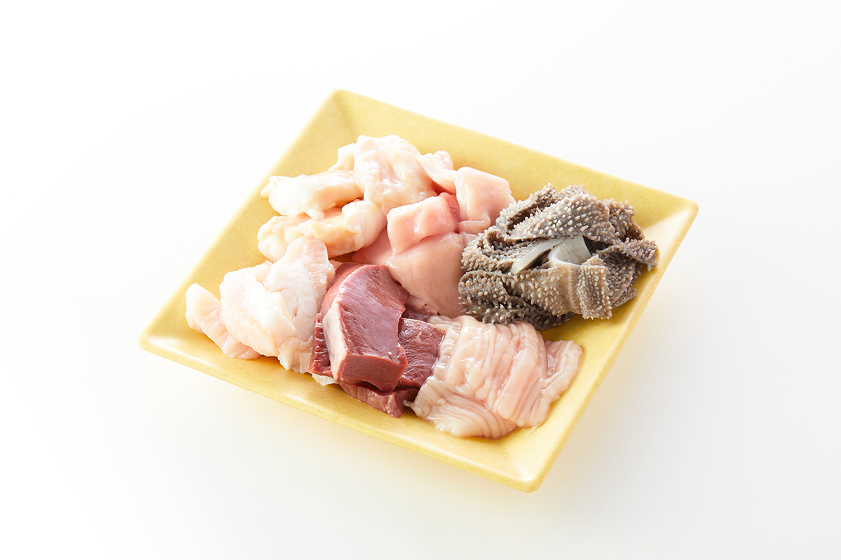 ホルモン（国産）盛合わせハーフ（サンドミノ・テッチャン・小腸・焼センマイ・アカセン・ココロ） 約250g