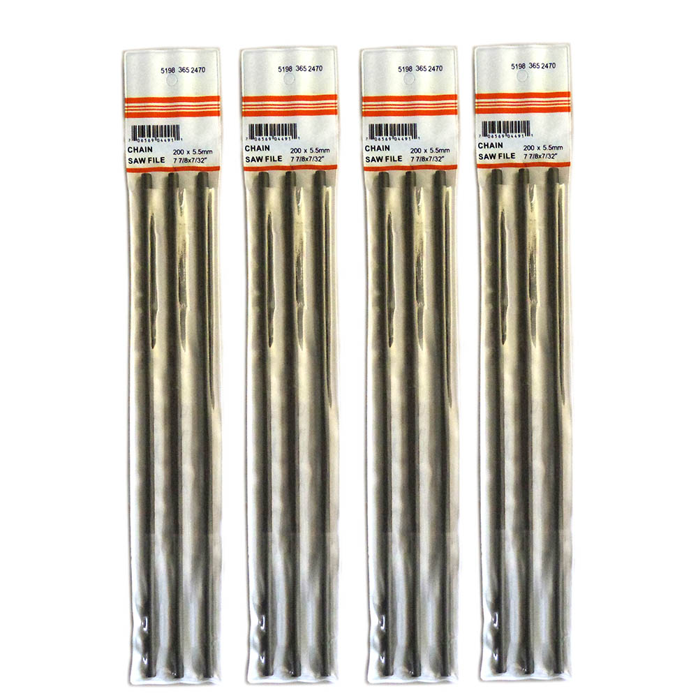 ソーチェン用丸ヤスリ 5.5mm 12本セット｜チェーンソー替刃の