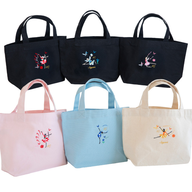 非売品　第9回全日本新体操チャイルド選手権　参加賞　トートバッグ 刺繍ミニトート 新体操柄 発表会 ギフト 発表会のプレゼントやお返しに