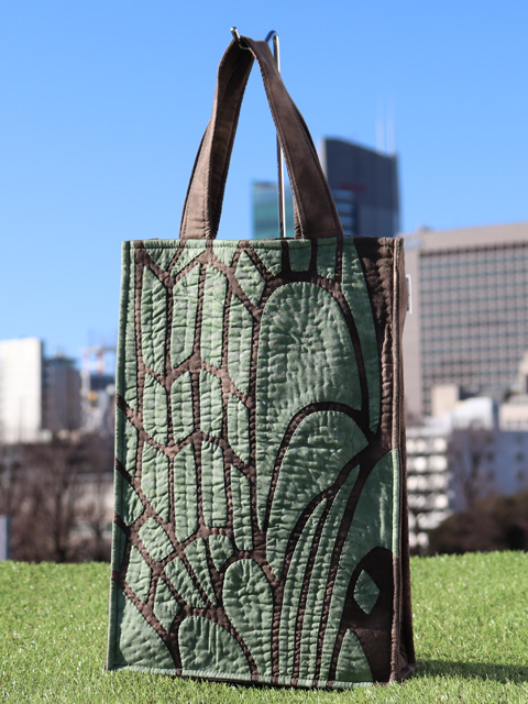 ハワイアンキルトA4バッグ　ティキB