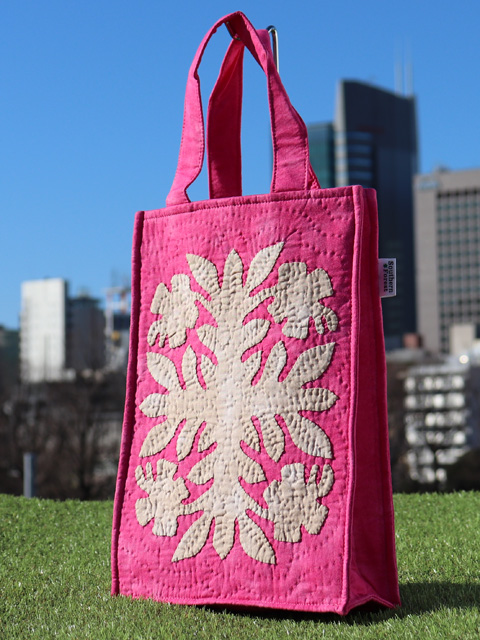 ハワイアンキルト　A4バッグ　ハイビスカス