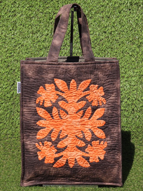 ハワイアンキルトバッグ　ハイビスカス