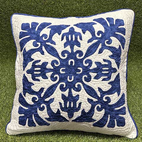 ハワイアンキルトクッションカバー　ドルフィンタートル