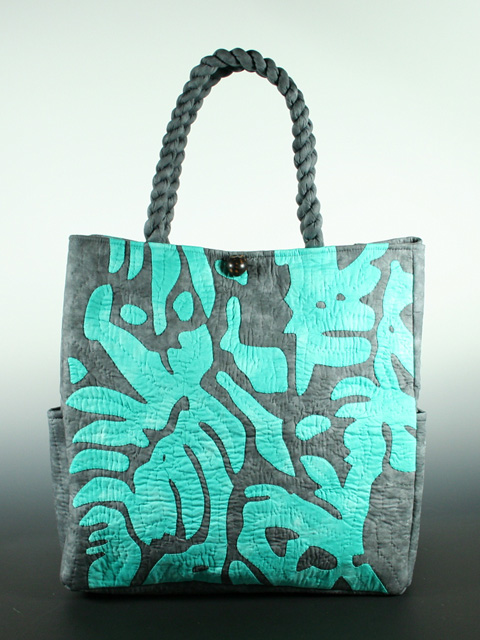 ハワイアンキルトバッグ　シダ