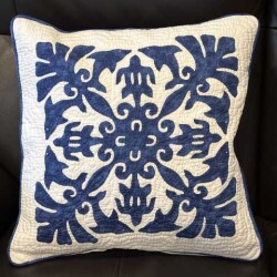 ハワイアンキルトクッションカバー　ドルフィンタートル