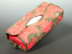 ハワイアンキルト　ヤシの木　Eダークブラウン　オン　ダークオレンジ