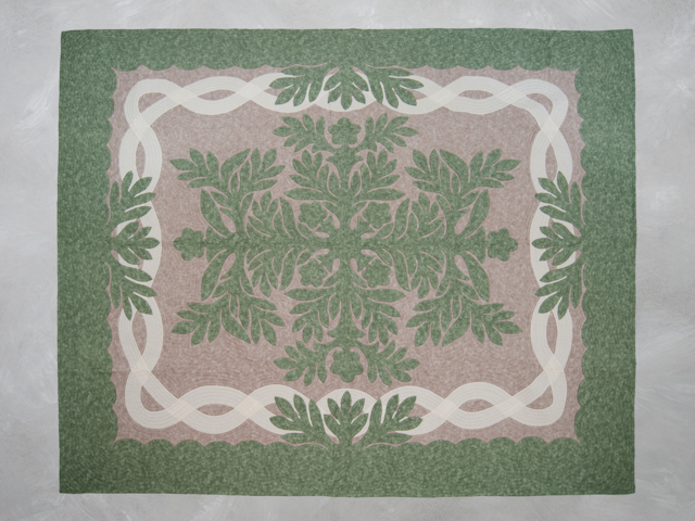 ＜正規品＞高級ベッドカバー♡ダブル♡イリマレイ♡セルドングリーン♡ハワイアン 正規品＞高級ベッドカバー♡ダブル♡イリマレイ♡セルドン