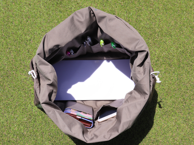 4. ハワイアンキルト レッスンバッグ ティキB モスグリーン オン ED