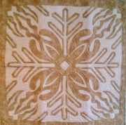 スターダスト　クリスマスキルト　タペストリー　ベージュ　オン　オフホワイト