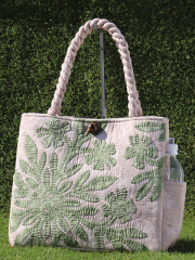 ハワイアンキルトバッグ　ハイビスカス　