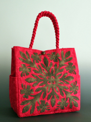 紅子様とお取引中 ハワイアンキルトバッグ、 ブラウンバス1とハイビスカス 楽天市場】ハワイアンキルト キャシー中島 キット（バッグ・小物