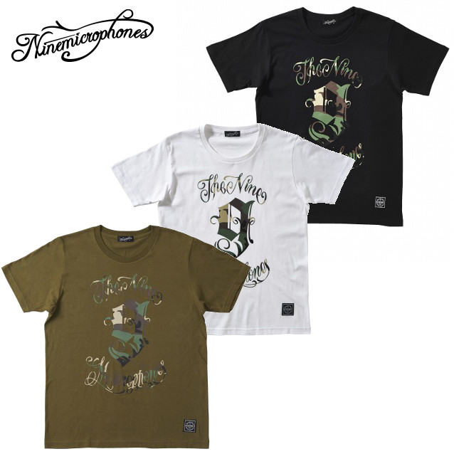 セール50%オフ NINE MICROPHONES ナインマイクロフォンズ 9MC Crew S/S CAMOUFLAGE Tシャツ