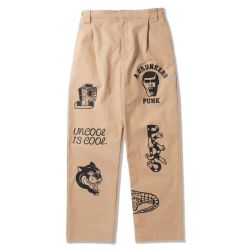PUNK DRUNKERS パンクドランカーズ プリントいっぱいチノパン
