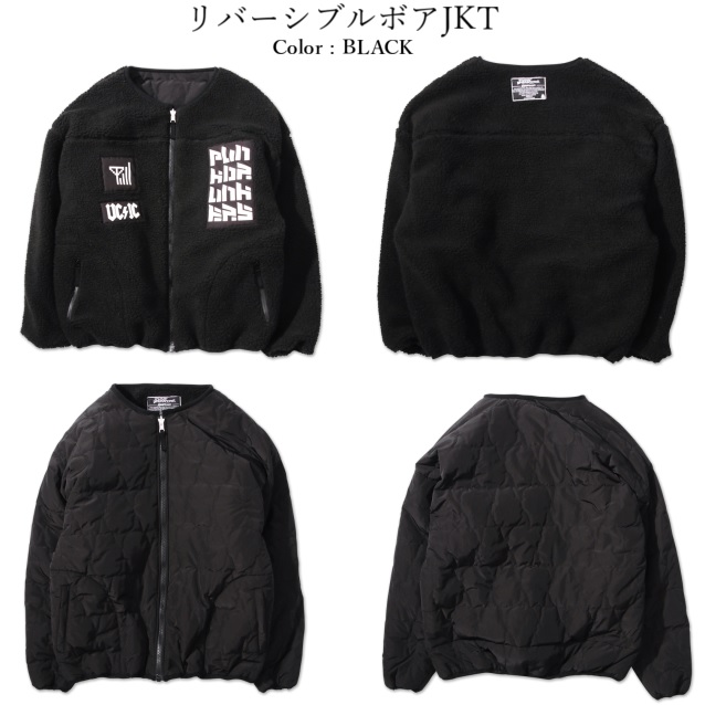 PUNK DRUNKERS パンクドランカーズ リバーシブルボア JKT