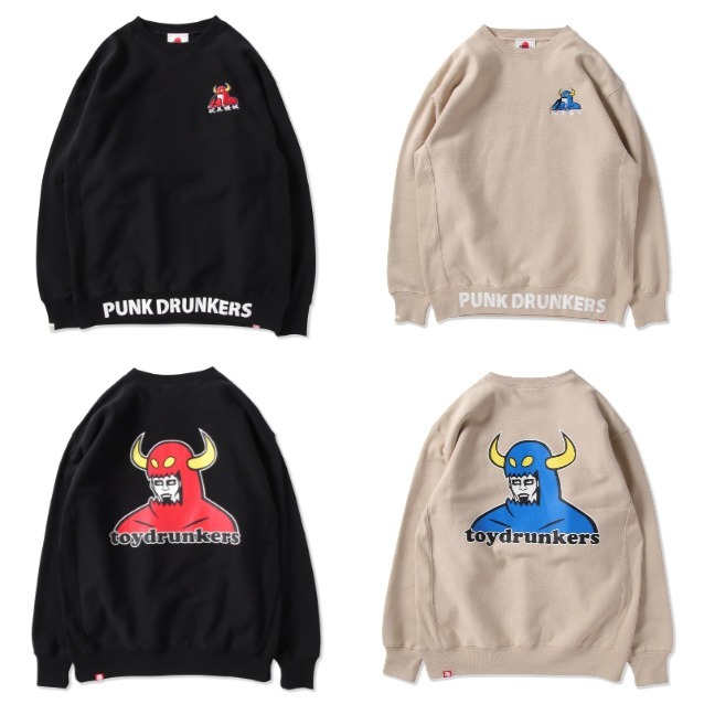 （新品タグ付未使用）PUNK DRUNKERS ×ToyMachineトレーナー 新品タグ付未使用）PUNK DRUNKERS ×ToyMachineトレーナー トップス
